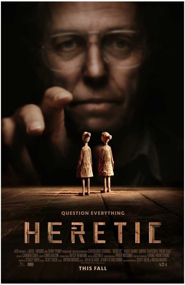 Hugh Grant HERETIC movie poster 11x17