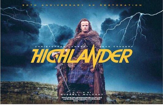 Christopher Lambert HIGHLANDER Sean Connery 40th Anniversary movie poster 17x11