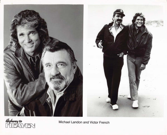 Michael Landon HIGHWAY TO HEAVEN Victor French 1984 original 8x10 press photo