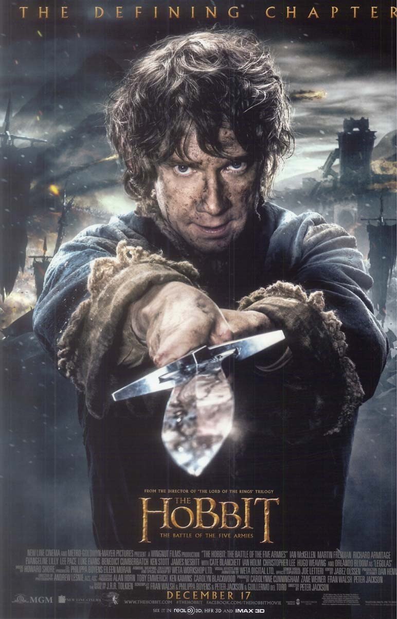 Martin Freeman HOBBIT BATTLE OF FIVE ARMIES original studio movie poster 11x17