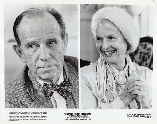 Jessica Tandy HONKY TONK FREEWAY Hume Cronyn original 10x8 press photo 1981