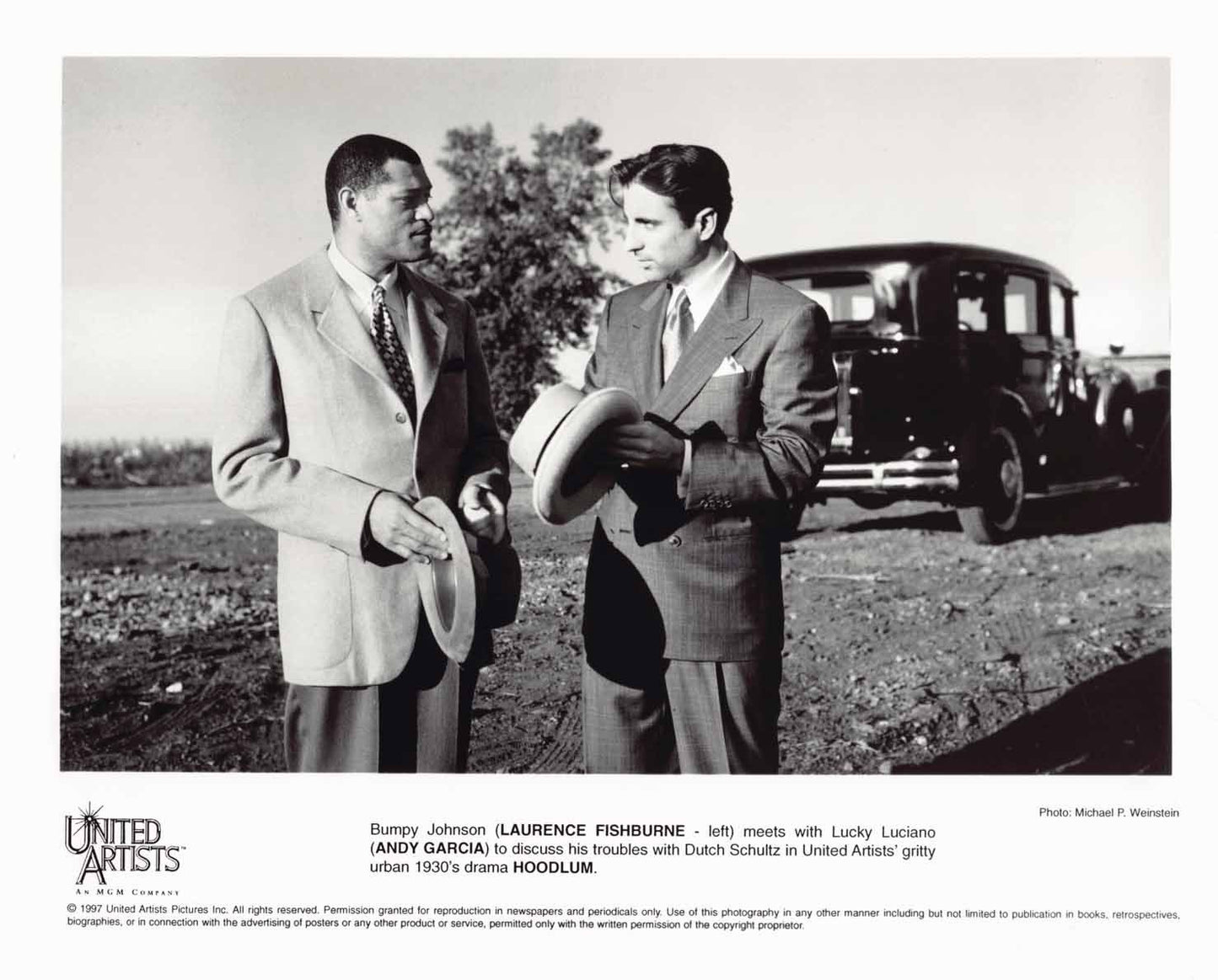 Laurence Fishburne HOODLUM Andy Garcia Tim Roth 1997 original 8x10 press photos