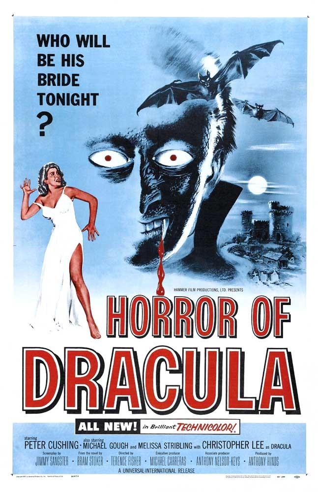 Peter Cushing HORROR OF DRACULA Christopher Lee movie poster 11x17
