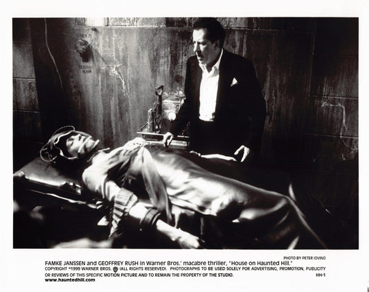 Famke Janssen HOUSE ON HAUNTED HILL Geoffrey Rush original 8x10 press photo