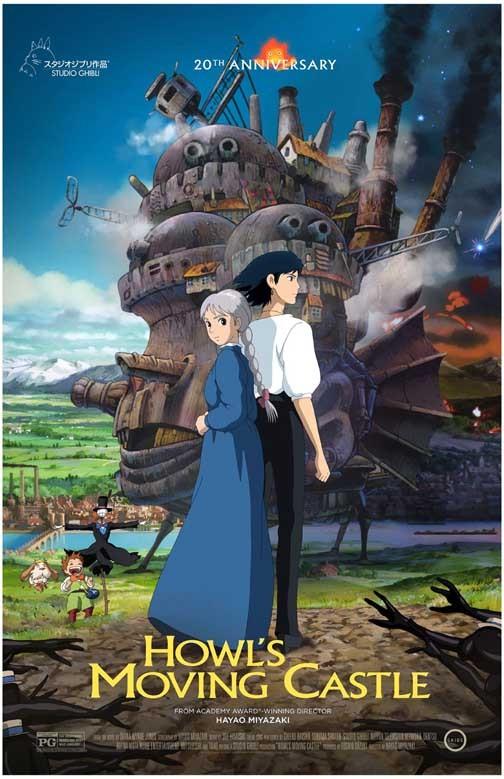 Studio Ghibli HOWL'S MOVING CASTLE 20th Anniversary movie poster 11x17