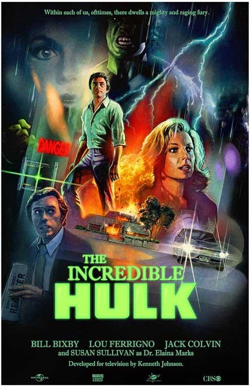 Bill Bixby THE INCREDIBLE HULK Lou Ferrigno movie poster 11x17