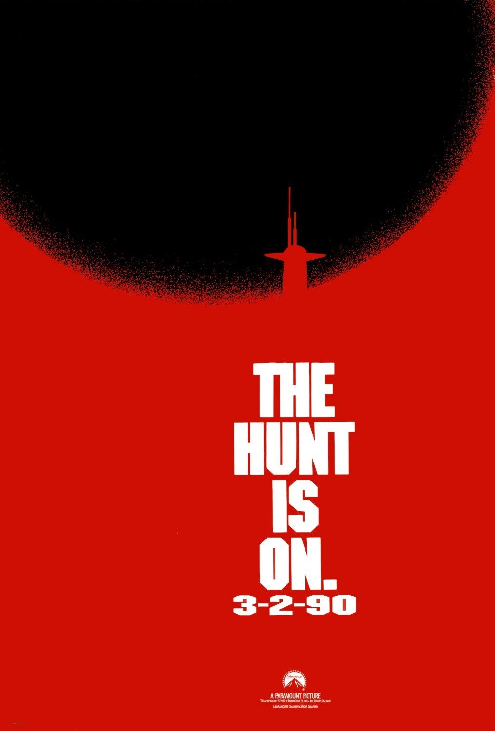 1990 Sean Connery HUNT FOR RED OCTOBER Alec Baldwin original movie poster 27x40