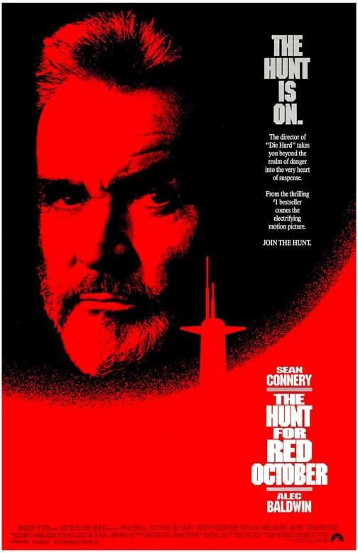 Alec Baldwin HUNT FOR RED OCTOBER Sean Connery Tim Curry movie poster 11x17