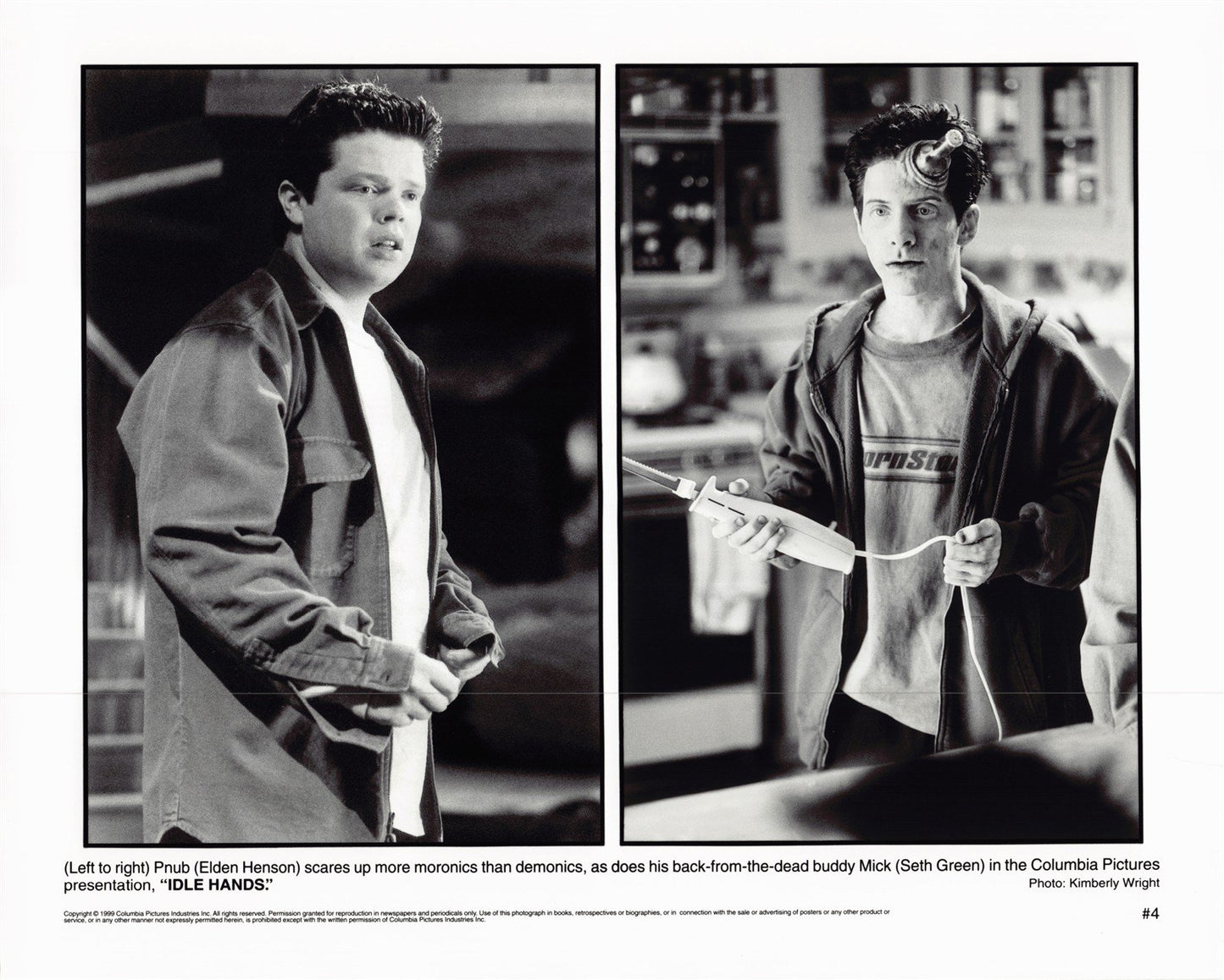 Elden Henson IDLE HANDS Seth Green original 10x8 press photo 1999