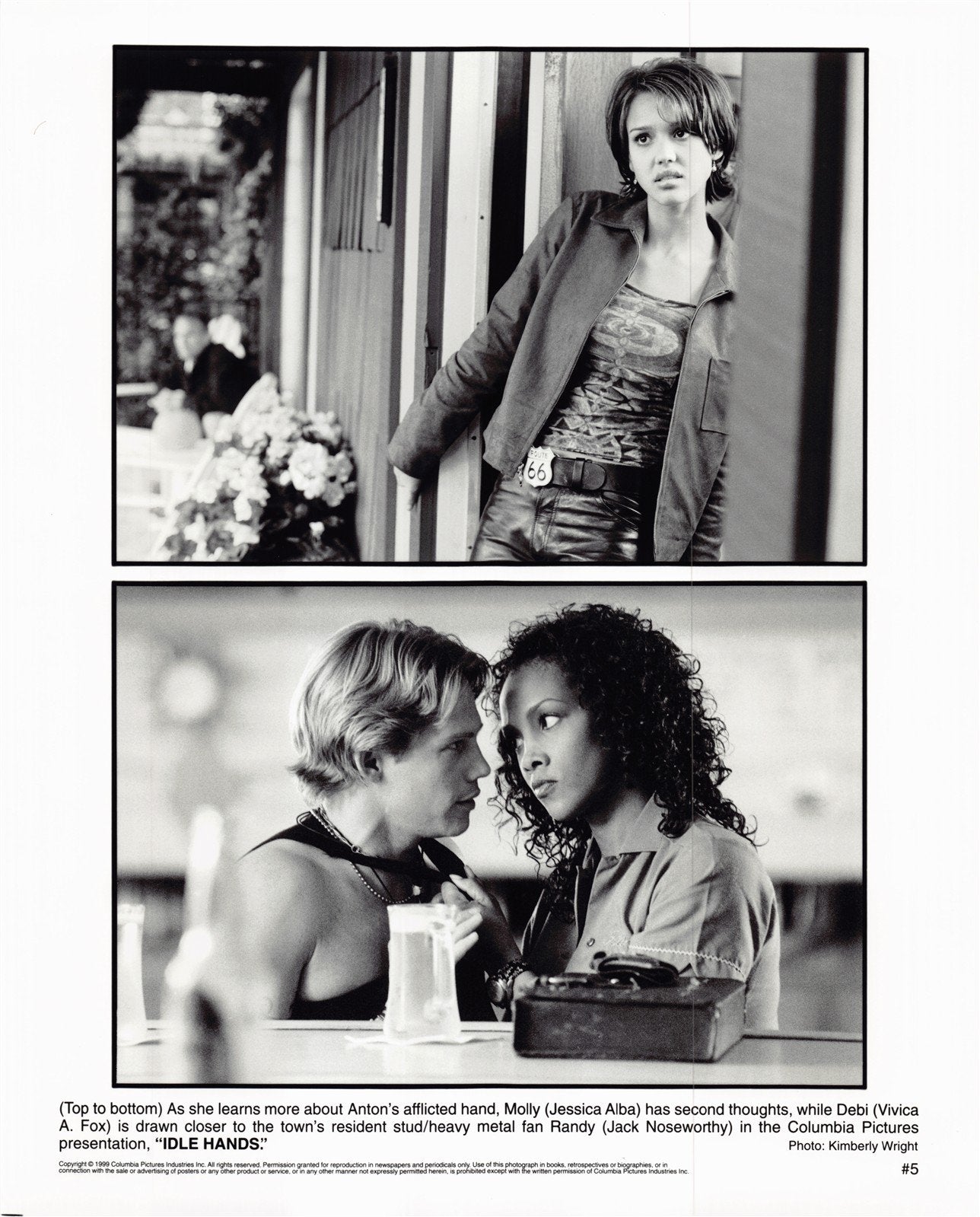 Jessica Alba IDLE HANDS Vivica A Fox original 8x10 press photo 1999