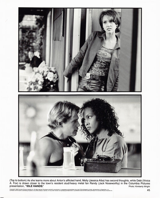 Jessica Alba IDLE HANDS Vivica A Fox original 8x10 press photo 1999