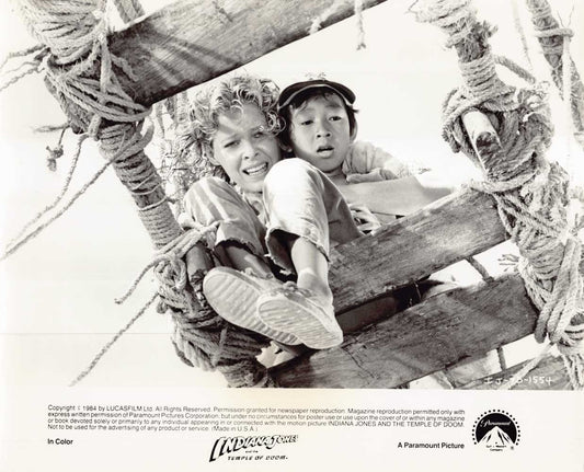Ke Quan INDIANA JONES TEMPLE OF DOOM Kate Capshaw original 8x10 press photo 1984