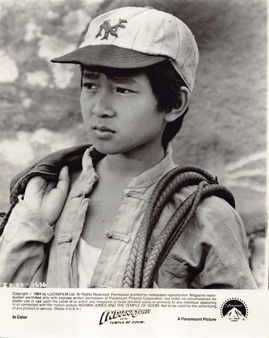 Ke Quan INDIANA JONES TEMPLE OF DOOM original 8x10 press photo 1984