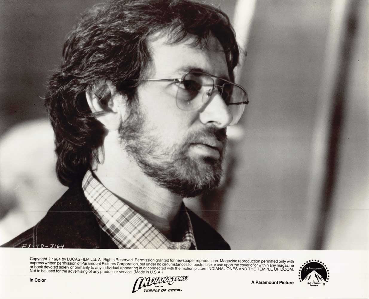 Steven Spielberg INDIANA JONES TEMPLE OF DOOM original 8x10 press photo 1984