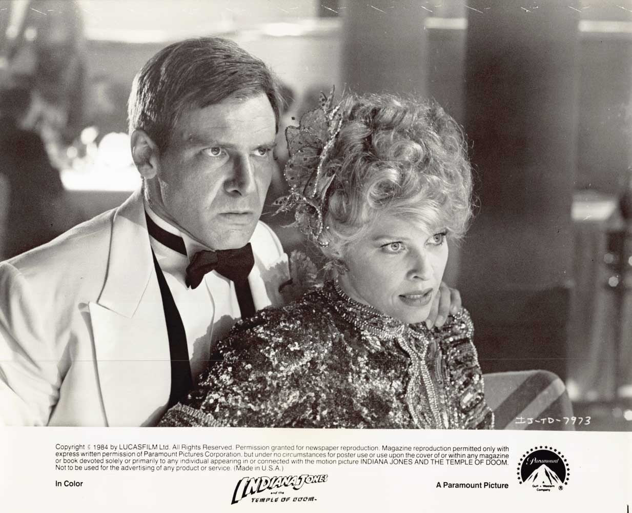 Ford INDIANA JONES TEMPLE OF DOOM Capshaw original 8x10 press photo 1984