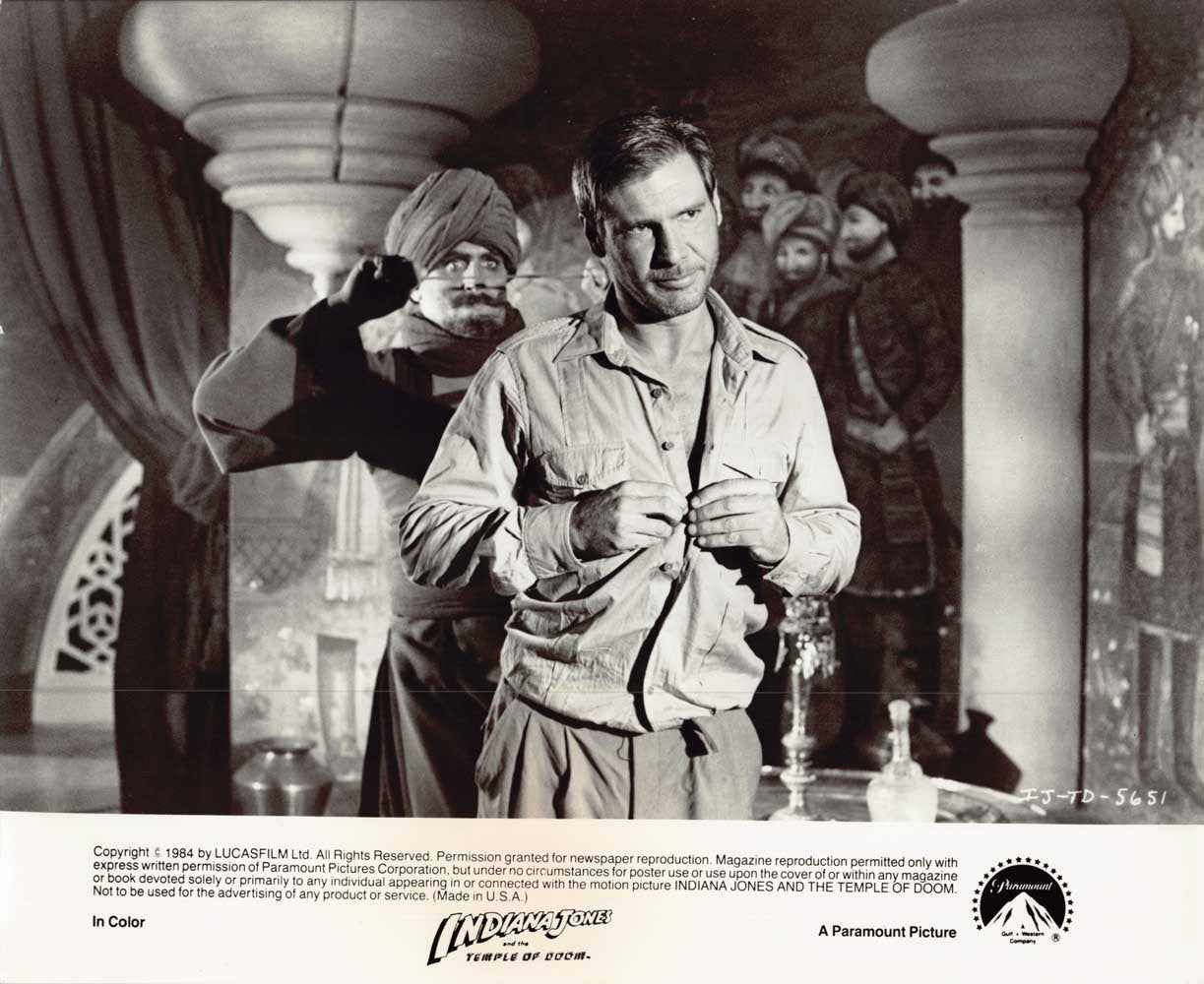 INDIANA JONES TEMPLE OF DOOM Harrison Ford original 8x10 press photo 1984