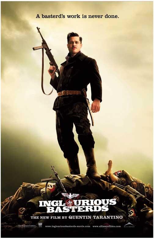 Brad Pitt INGLOURIOUS BASTERDS advance movie poster 11x17
