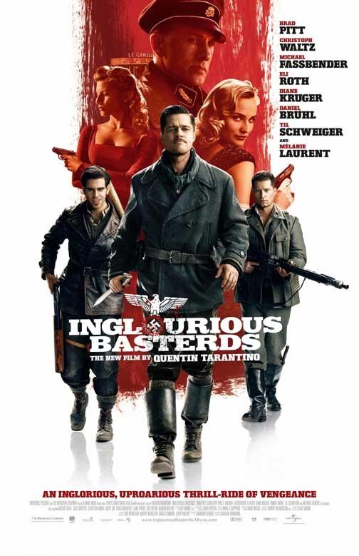 Brad Pitt INGLOURIOUS BASTERDS Christopher Waltz Diane Kruger movie poster 11x17