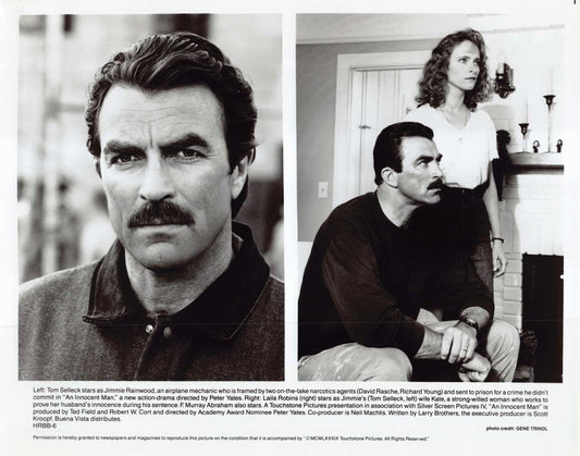 Tom Selleck AN INNOCENT MAN Laila Robins original 10x8 press photo 1989