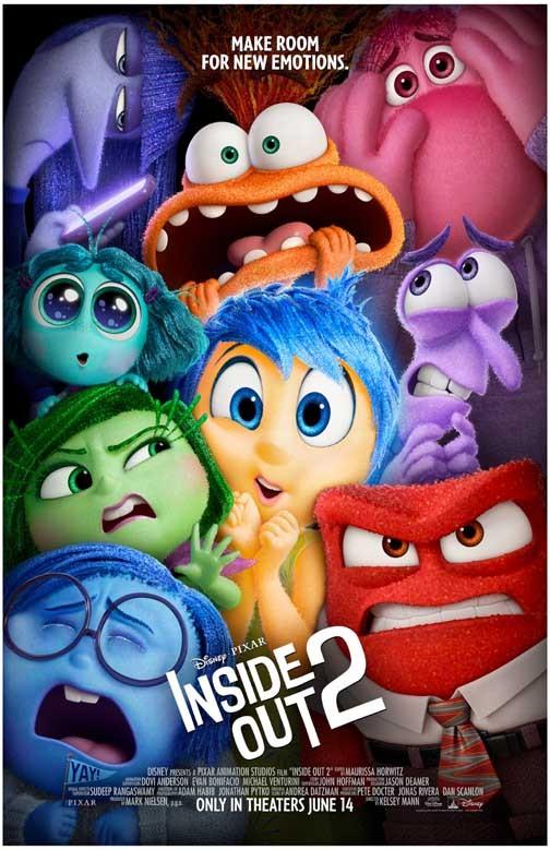 Pixar INSIDE OUT 2 movie poster 11x17