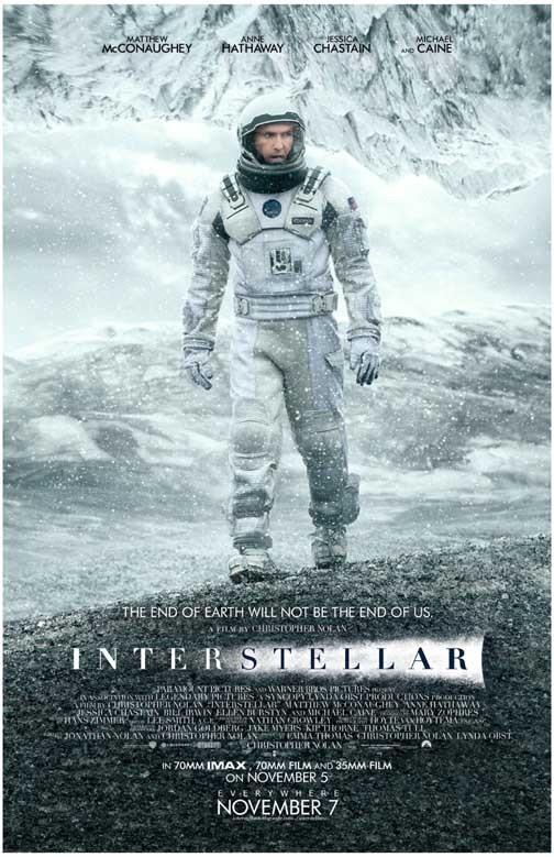 Matthew McConaughey INTERSTELLAR Anne Hathaway movie poster 11x17