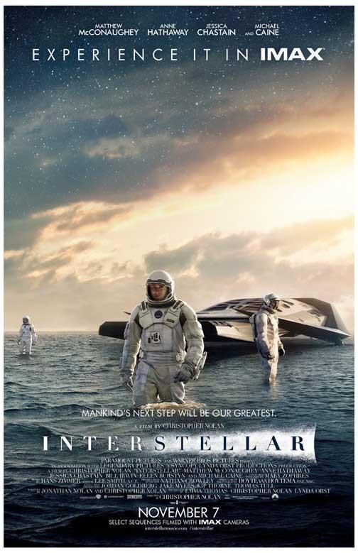 Matthew McConaughey INTERSTELLAR Anne Hathaway Imax movie poster 11x17