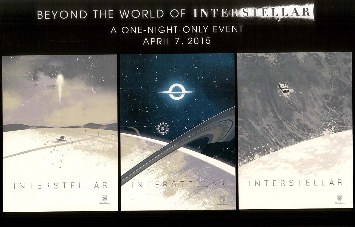 Christopher Nolan's INTERSTELLAR 'One-Night Only' original movie poster 11x17