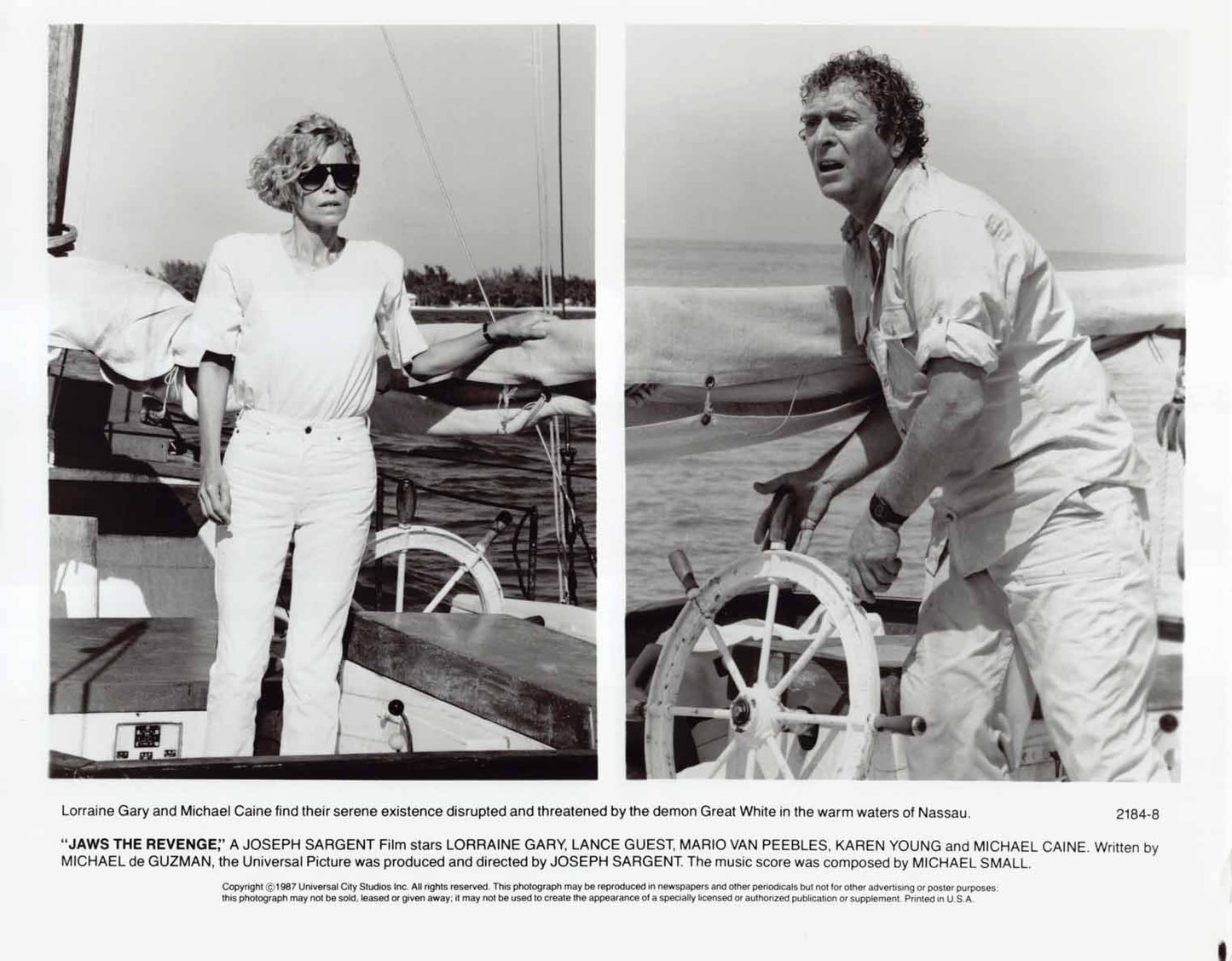 Lance Guest JAWS THE REVENGE Michael Caine original 8x10 press photos 1987