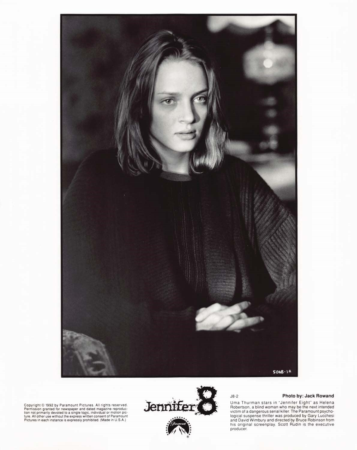 Uma Thurman 1992 JENNIFER 8 original 8x10 press photo