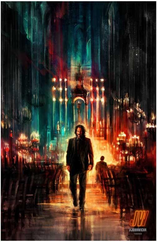 Keanu Reeves JOHN WICK CHAPTER 4 artwork advance movie poster 11x17