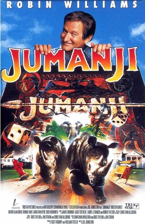 Robin Williams JUMANJI Bonnie Hunt Kirsten Dunst movie poster 11x17