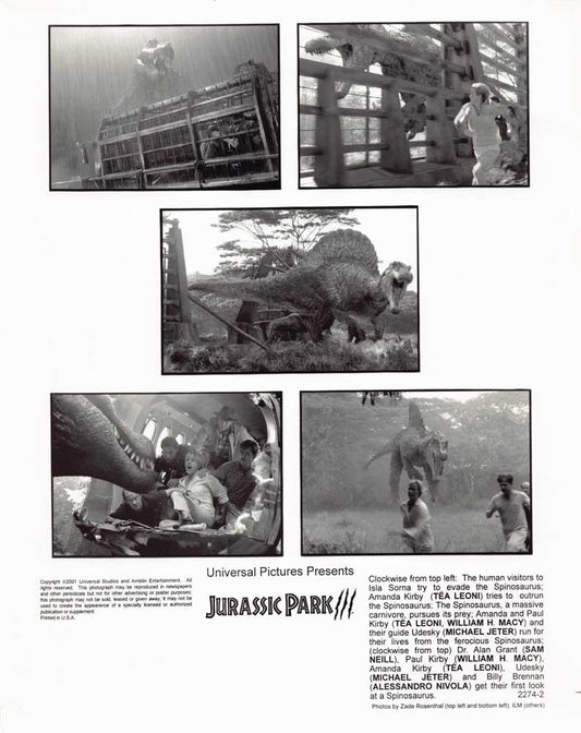 Sam Neill JURASSIC PARK 3 William H. Macy Téa Leoni original 8x10 press photo