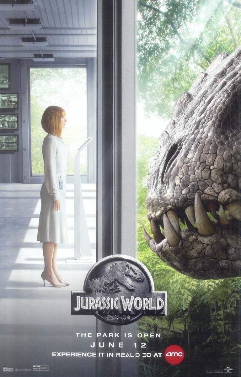 Bryce Dallas Howard JURASSIC WORLD Chris Pratt original AMC movie poster 11x17