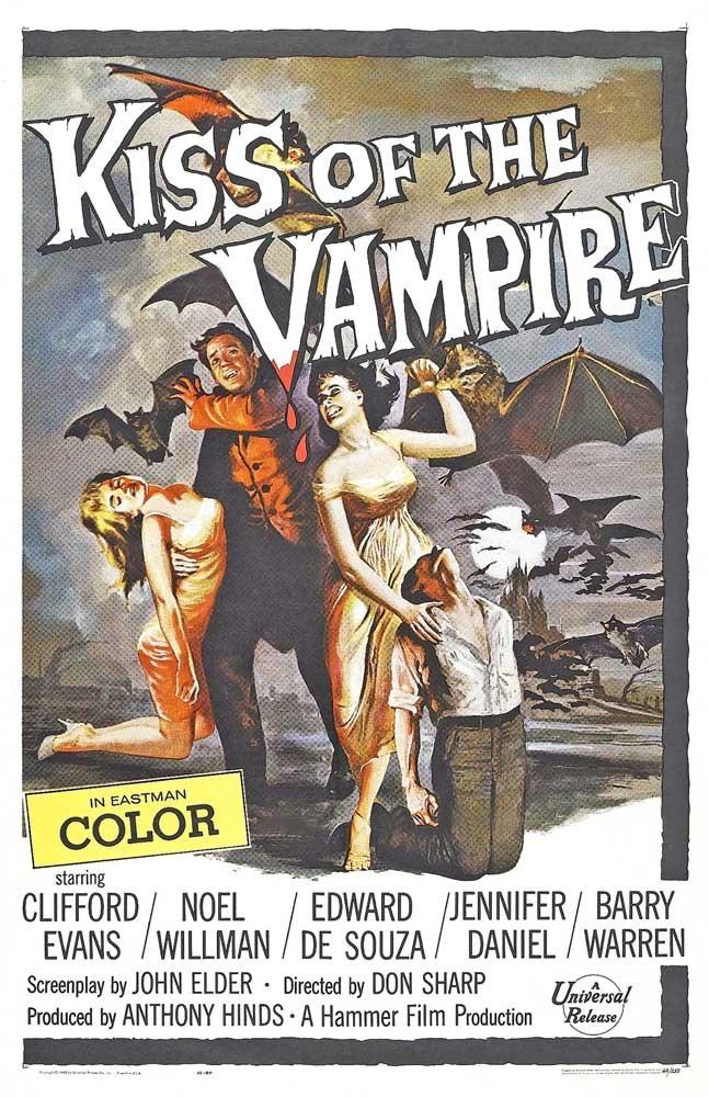 Clifford Evans KISS OF THE VAMPIRE Noel Willman movie poster 11x17