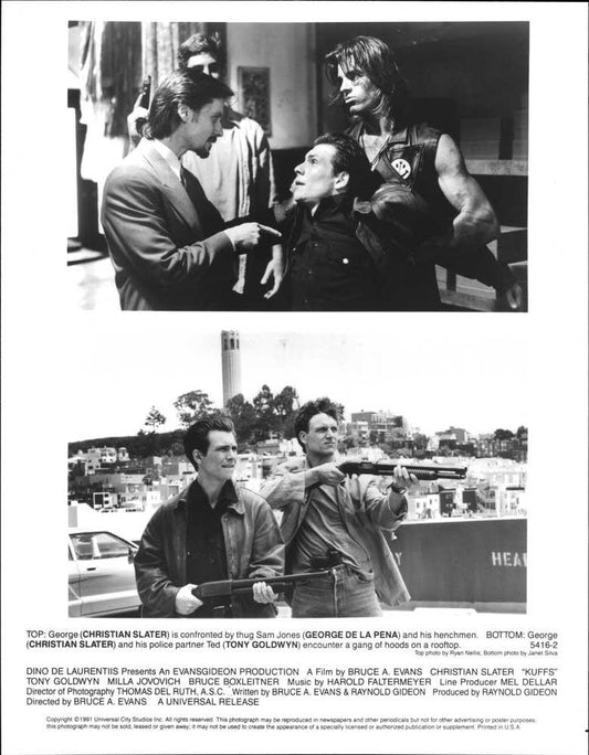 Tony Goldwyn KUFFS Christian Slater original 8x10 press photo 1991