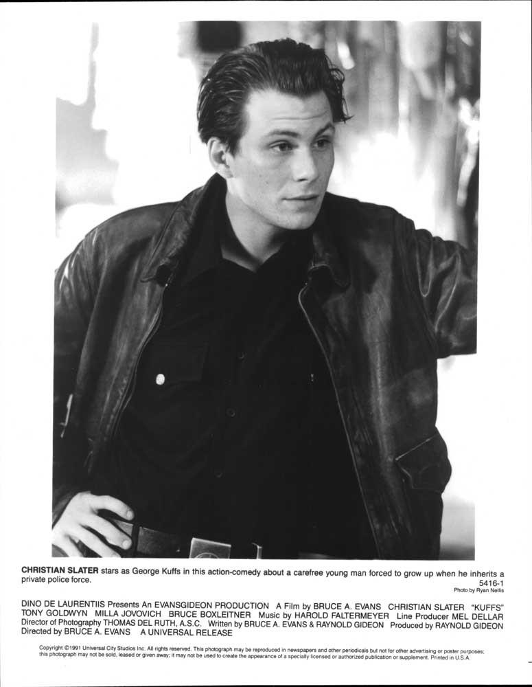Christian Slater KUFFS original 8x10 press photo 1991