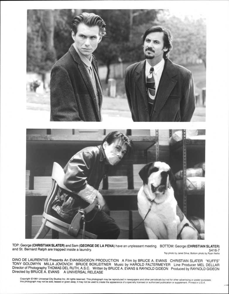 Christian Slater KUFFS George De La Pena original 8x10 press photo 1991