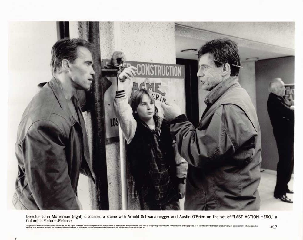 O'Brien LAST ACTION HERO Schwarzenegger McTiernan original 10x8 press photo 1993