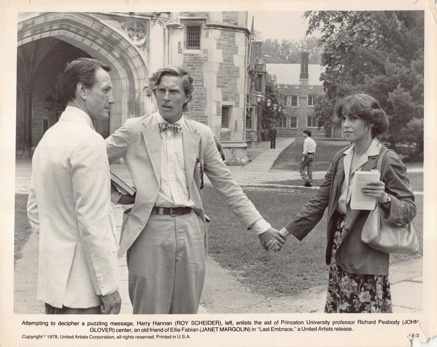 Roy Scheider LAST EMBRACE John Glover Janet Margolin original press photo 1978