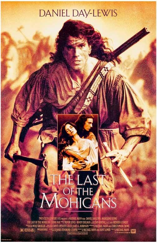 Daniel Day-Lewis LAST OF THE MOHICANS Madeline Stowe movie poster 11x17 Mann