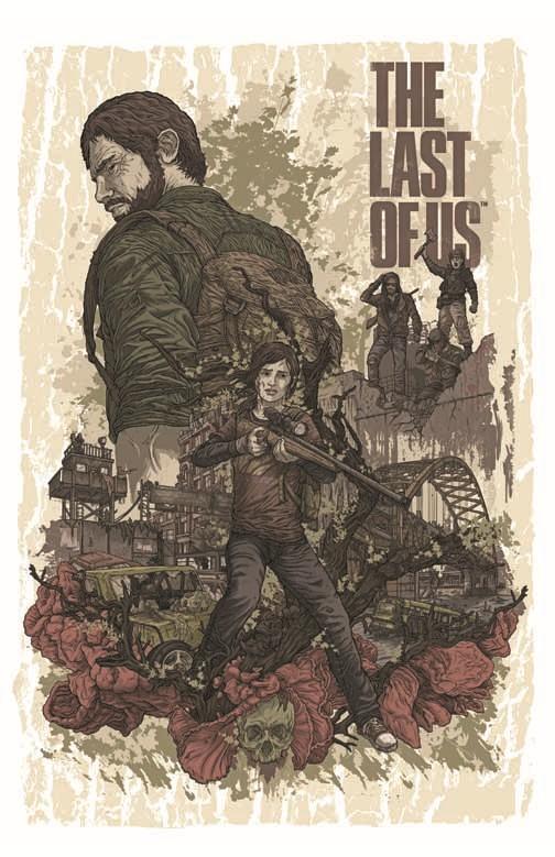 Naughty Dog LAST OF US collage video game poster 11x17