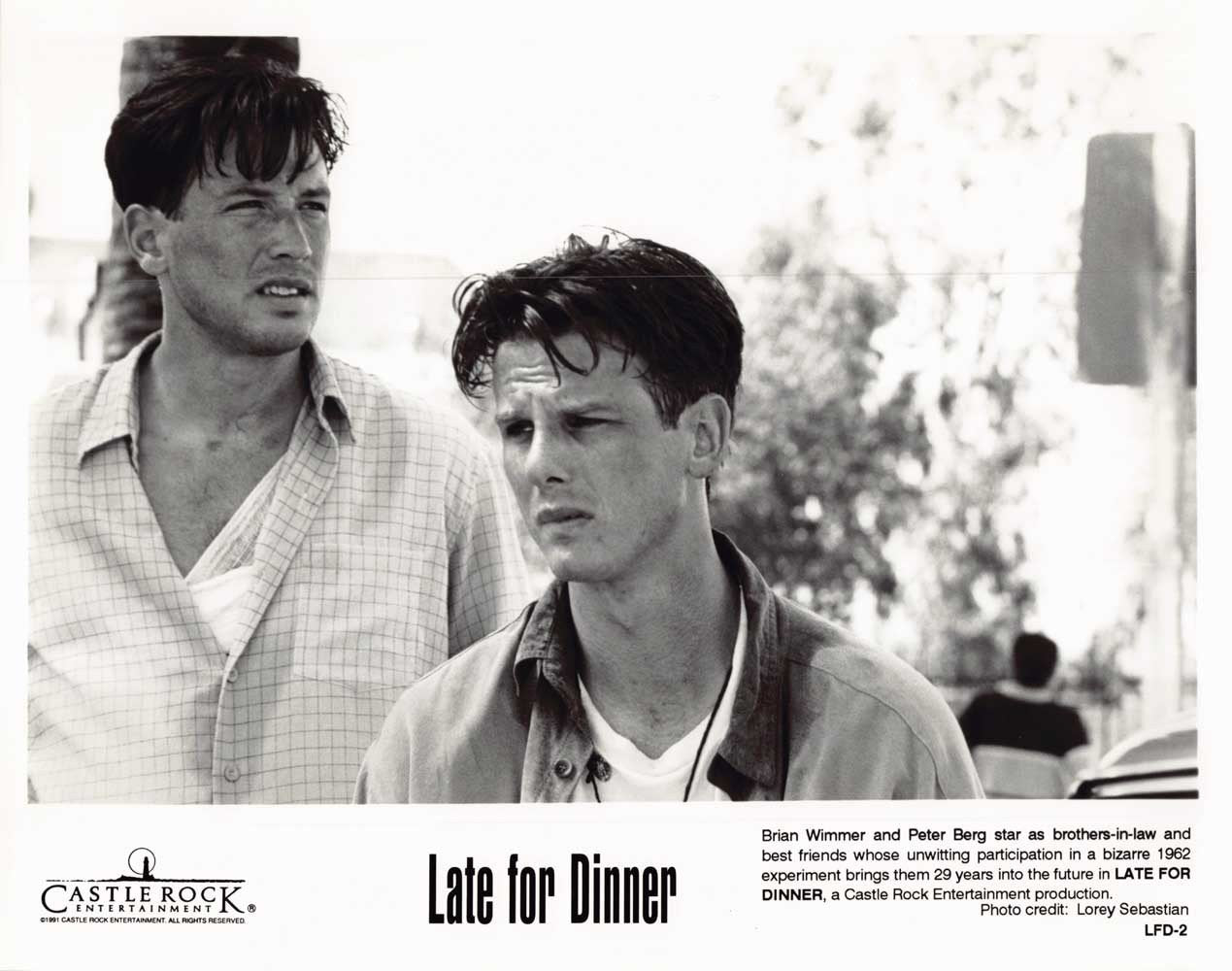 Peter Berg LATE FOR DINNER Brian Wimmer original 10x8 press photo 1991