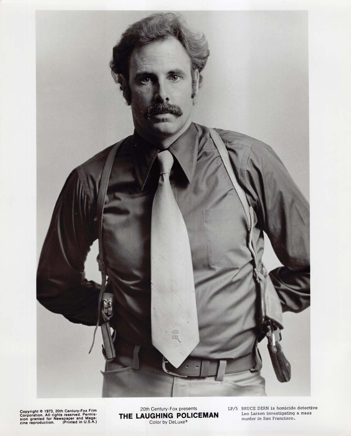 Bruce Dern LAUGHING POLICEMAN original press photo 1973