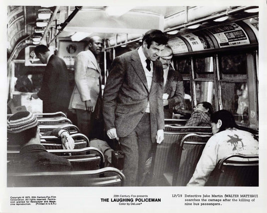 Louis Gossett Jr LAUGHING POLICEMAN Walter Matthau original press photo 1973