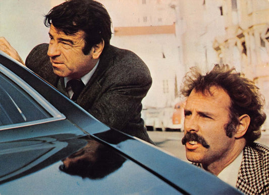 Walter Matthau LAUGHING POLICEMAN Bruce Dern original color press photo