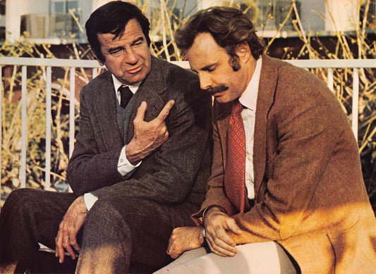 Walter Matthau LAUGHING POLICEMAN Bruce Dern original color press photo