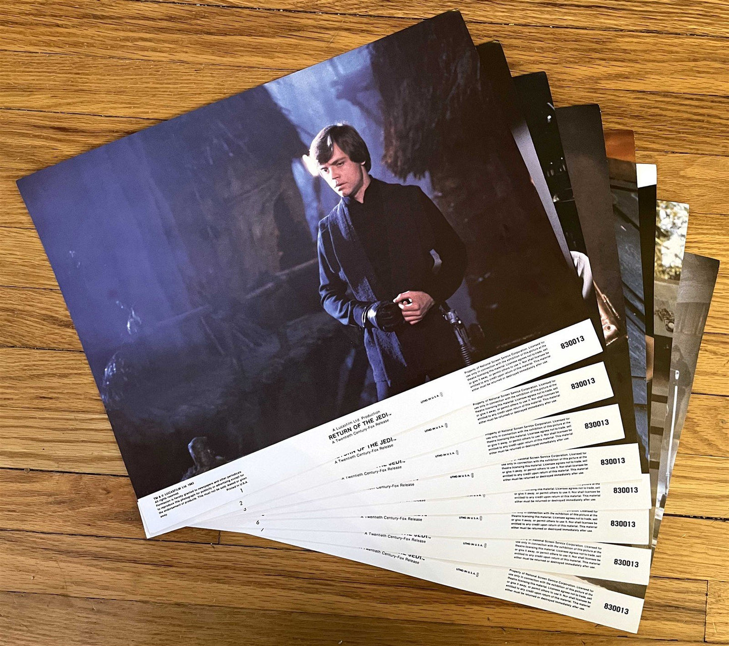 Star Wars RETURN OF THE JEDI original lobby card set 11x14 George Lucas