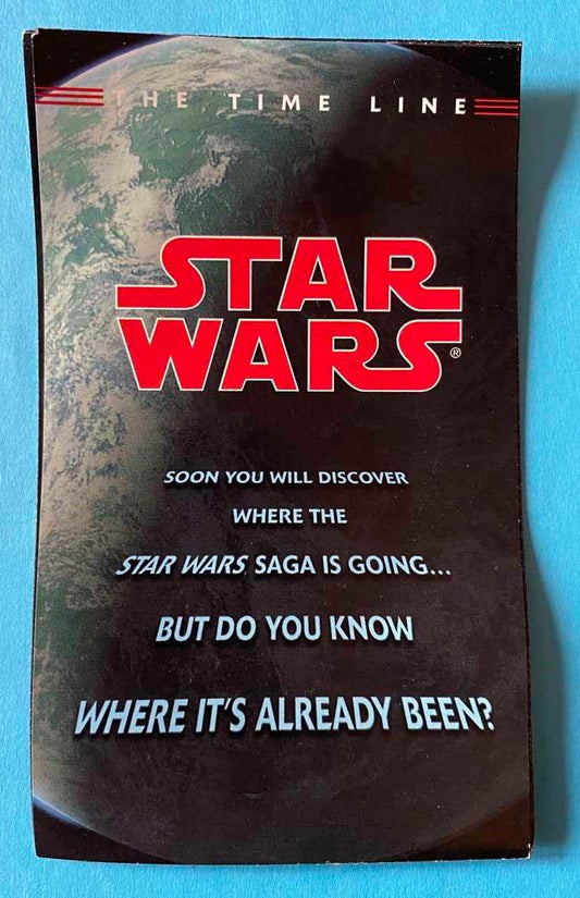 Del Rey STAR WARS novels Time Line brochure leaflet 1998