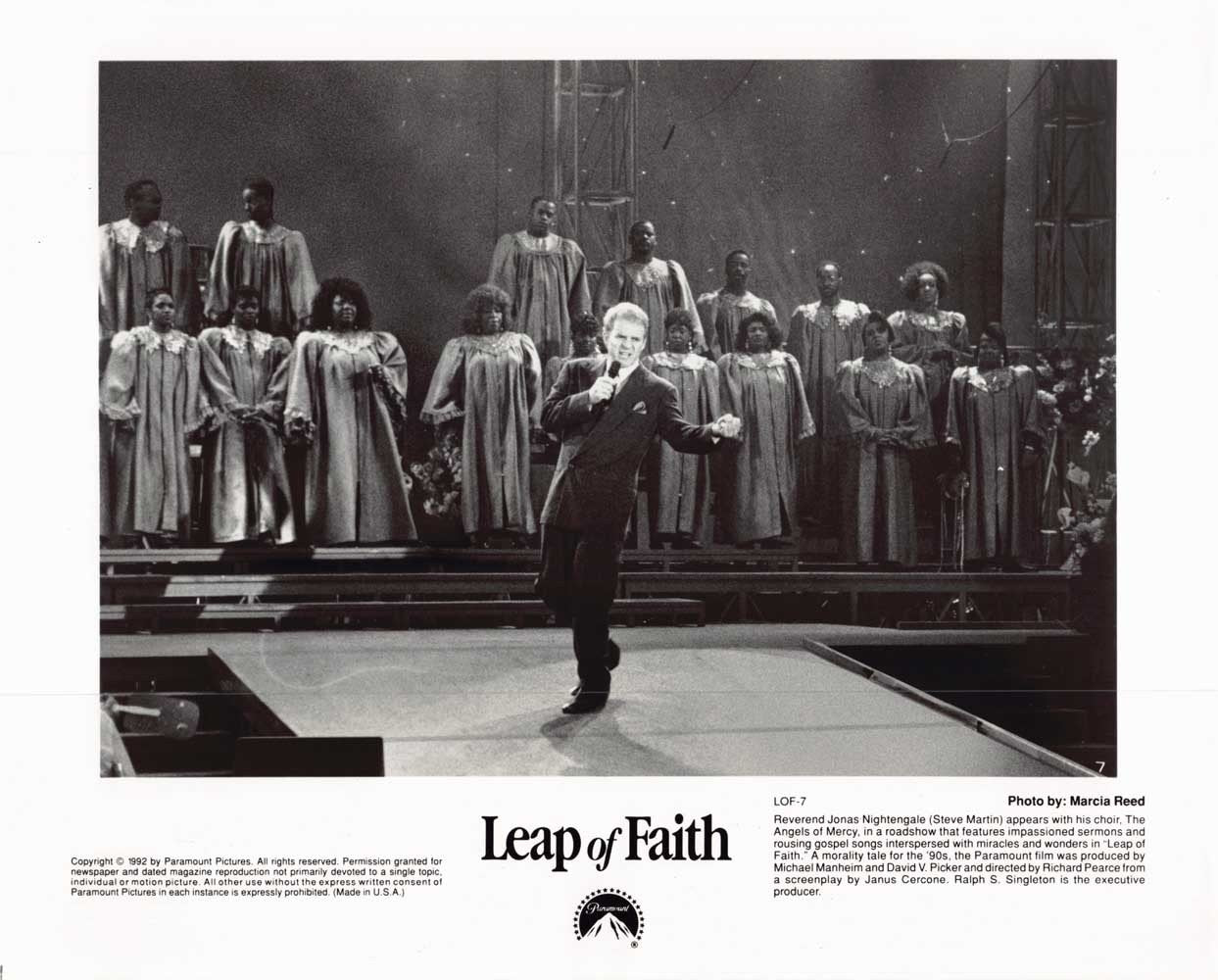 Steve Martin LEAP OF FAITH original 10x8 press photo 1992
