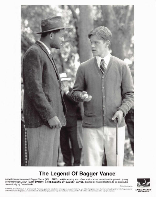 Will Smith LEGEND OF BAGGER VANCE Matt Damon original 8x10 press photo 1999
